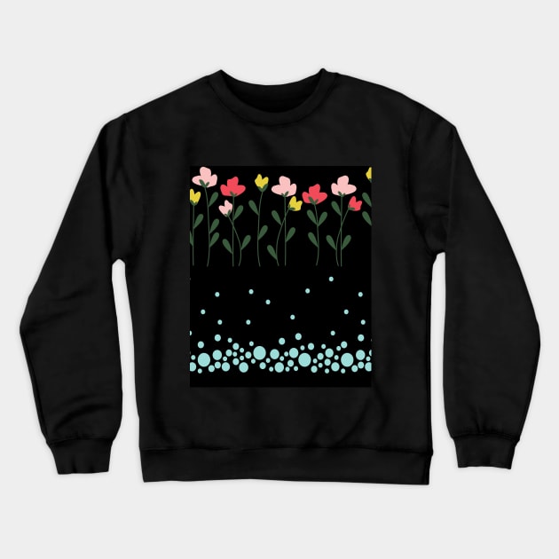 Unique Floral Pattern Crewneck Sweatshirt by Designdaily